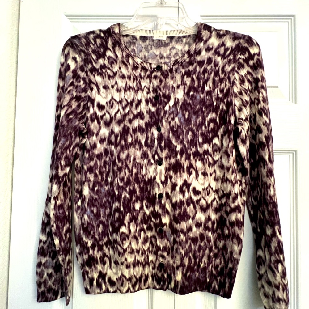 JCrew Exotic/Animal Print Cardigan